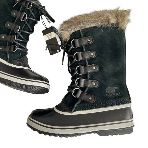 Sorel Joan of Arctic Faux Fur Waterproof Snow Boots Size 9 Black Outdoor NEW - Picture 4 of 12